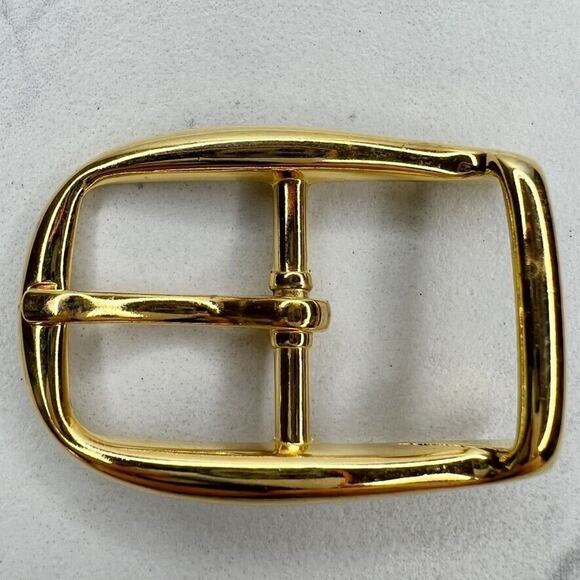 Vintage Gold Tone Simple Basic Belt Buckle for up to 1 Inch Belt - Picture 1 of 8
